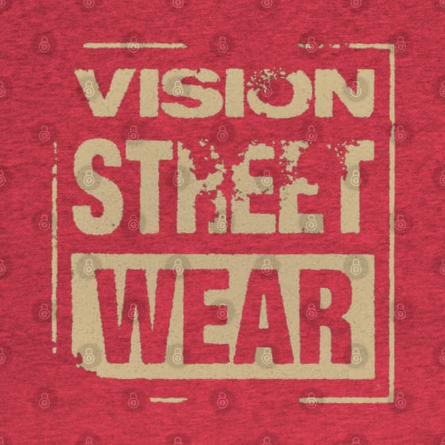 Vision Street Wear Skateboarding Disstresed 1980s Original Aesthetic Tribute 〶 by Terahertz'Cloth